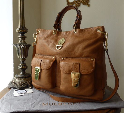 Mulberry Tillie Tote in Chestnut Soft Matte Leather - SOLD