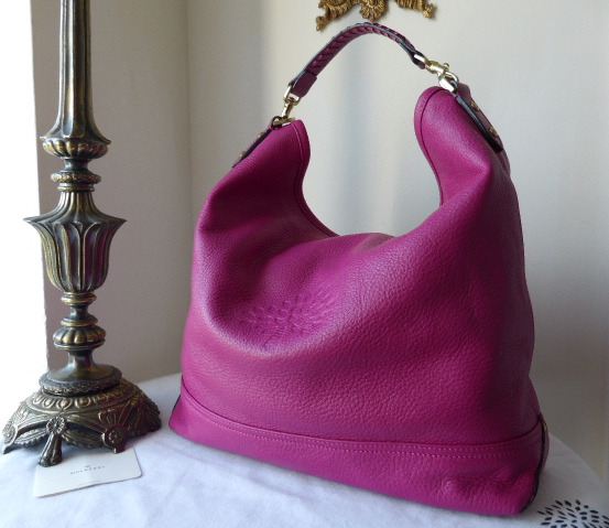 Mulberry Effie Hobo in Mulberry Pink Spongy Pebbled Leather 