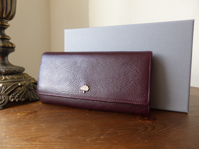 Mulberry Tree Continental Wallet in Oxblood Natural Leather - SOLD 