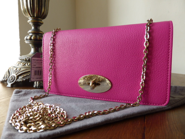Mulberry Bayswater Clutch Wallet in Mulberry Pink Glossy Goat - SOLD
