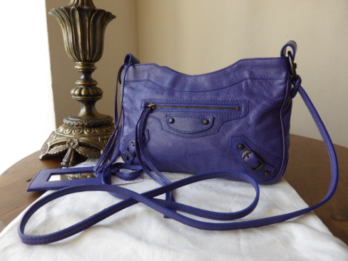 Balenciaga Classic Hip Messenger or Shoulder Bag in Bleu Lavande Agneau