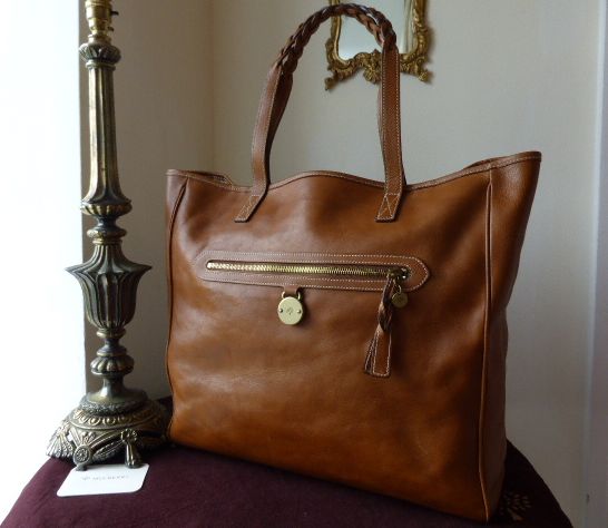 Mulberry Large Somerset Tote Shopper in Oak Tumbled Leather - SOLD
