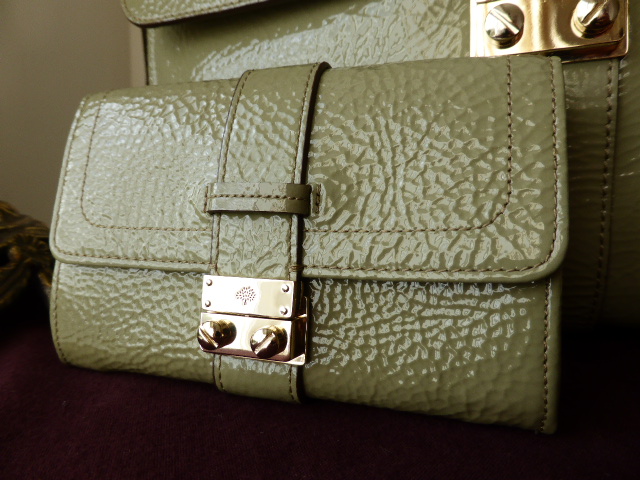 Mulberry Harriet Purse in Summer Khaki Spongy Patent Leather - SOLD