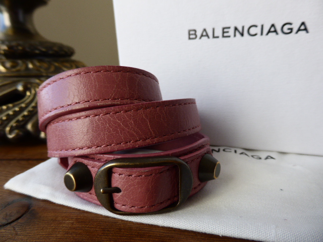 Balenciaga Classic Triple Tour Bracelet Cuff Rose Bruyère (Medium) - SOLD