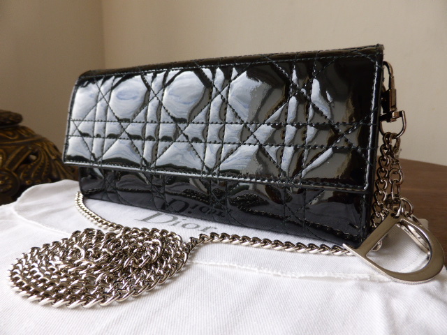 Dior Rendezvous Evening Bag / Clutch in Black Patent Leather - SOLD