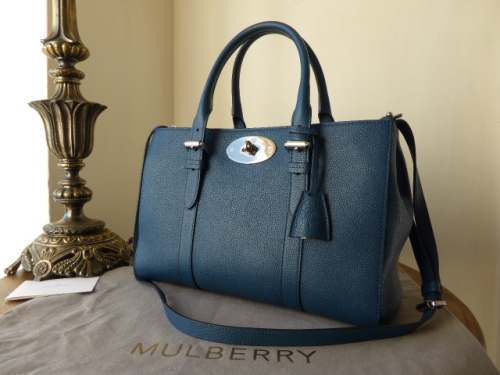 mulberry small zipped bayswater porcelain blue