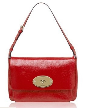 Mulberry Bayswater Shoulder Clutch in Tomato Red Spongy Patent (Larger Sized) - SOLD