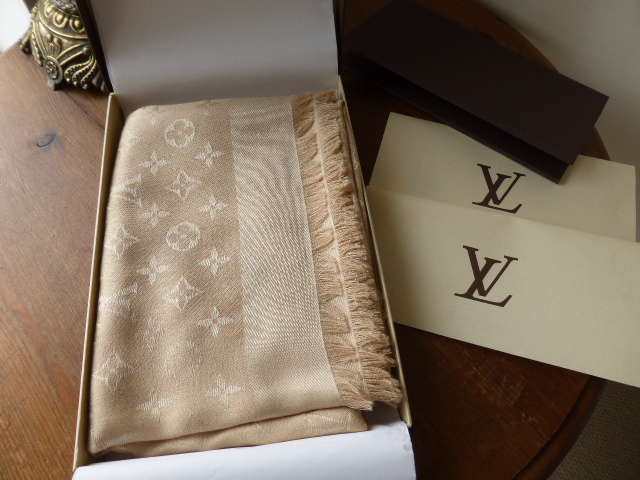 Louis Vuitton Brown Silk Monogram Scarf  Labellov  Buy and Sell Authentic  Luxury