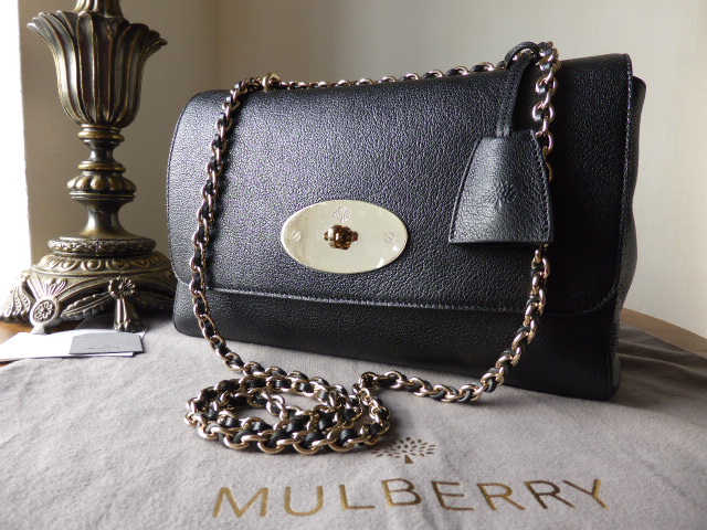 Mulberry Lily Medium in Black Glossy Goat with Soft Gold Hardware - SOLD