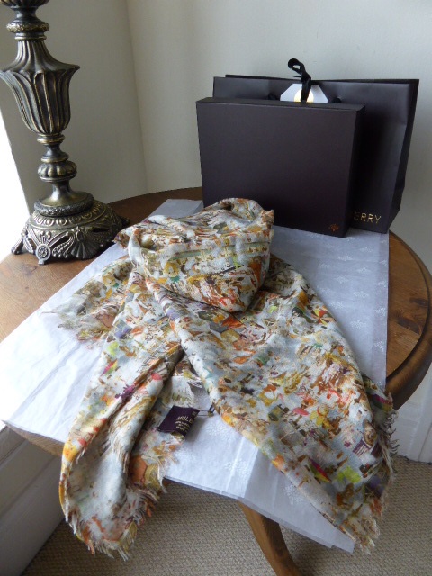 Mulberry Bonkers Beach Square Printed Wrap in Modal & Silk - SOLD