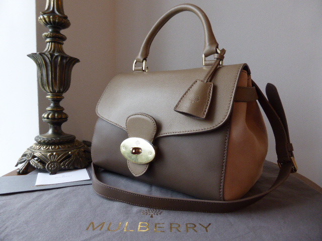 Mulberry Primrose in Taupe & Mushroom Grey Soft Tan with Ballet Pink Suede - SOLD