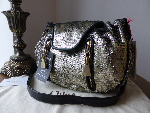See by Chloe Cherre Feather Metallic Fringe Bag - SOLD
