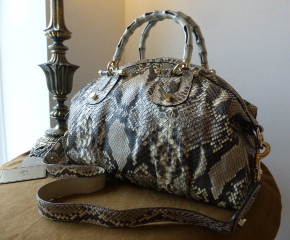 Gucci Bamboo Handle Pop Boston Bauletto in King Python - SOLD