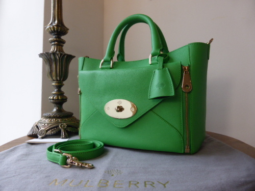 Mulberry Small Willow in Queen Green Silky Classic Calf - SOLD