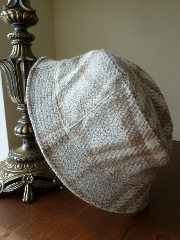 Burberry London 100% Wool Bucket Hat in Beige & Dove Nova Check - SOLD