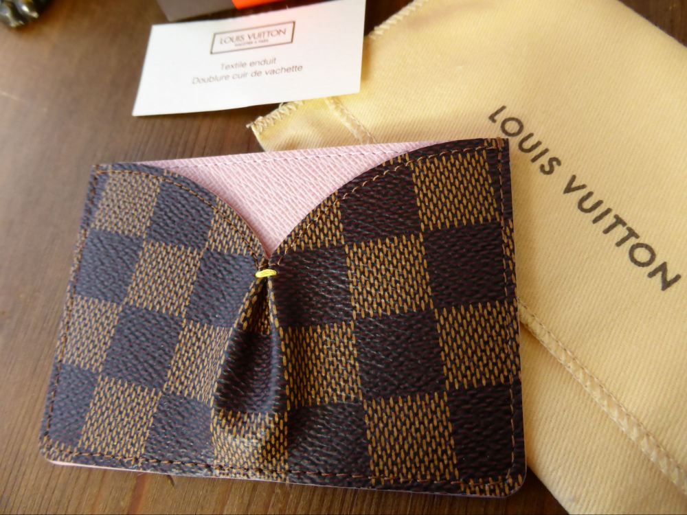 Louis Vuitton Caïssa Card Holder in Damier Ebene & Rose Ballerine - SOLD