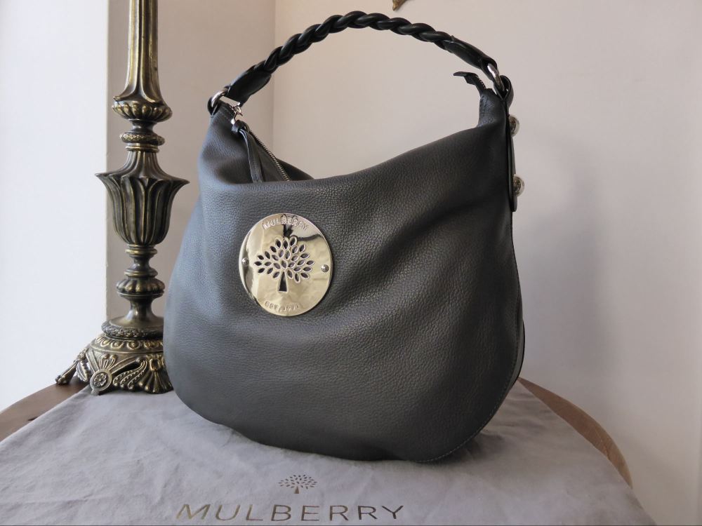 Mulberry Medium Daria Hobo in Graphite Grey Pebbled Leather - SOLD
