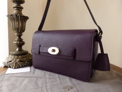 Mulberry Bayswater Shoulder in Aubergine Grainy Calf Leather - SOLD