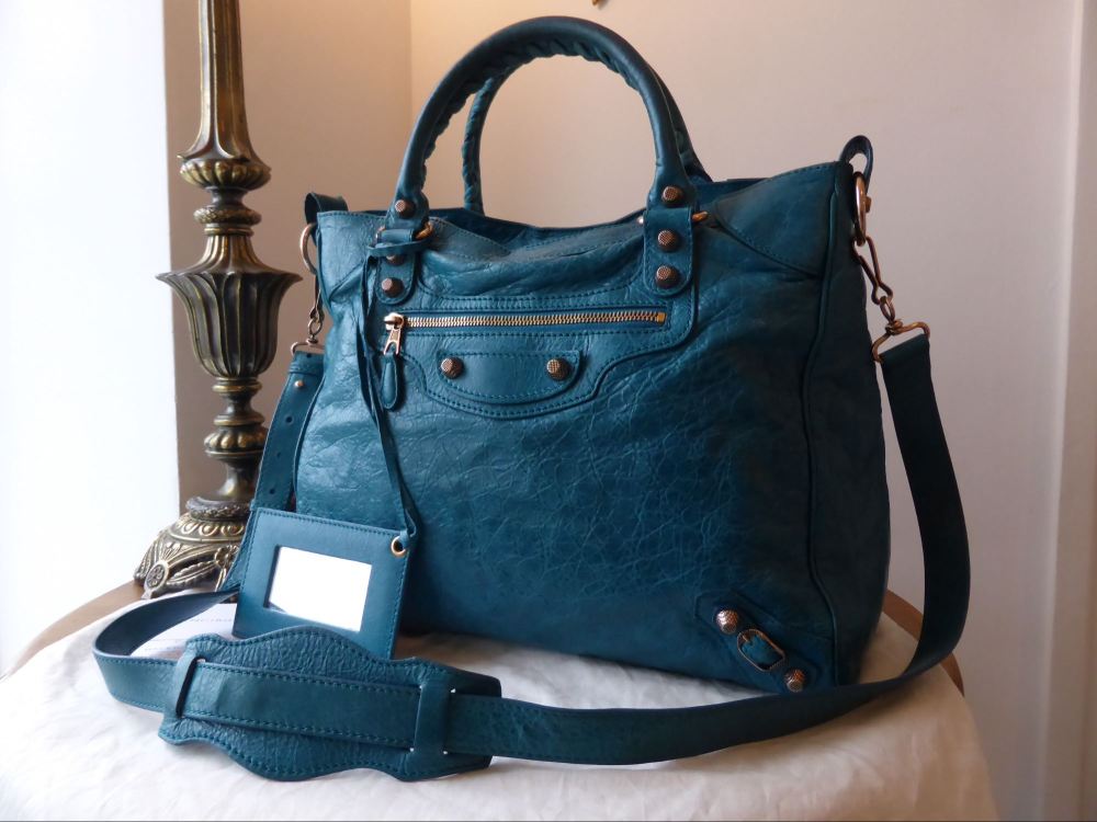 Balenciaga Giant 21 Rose Gold Velo in Teal / Turquoise - SOLD