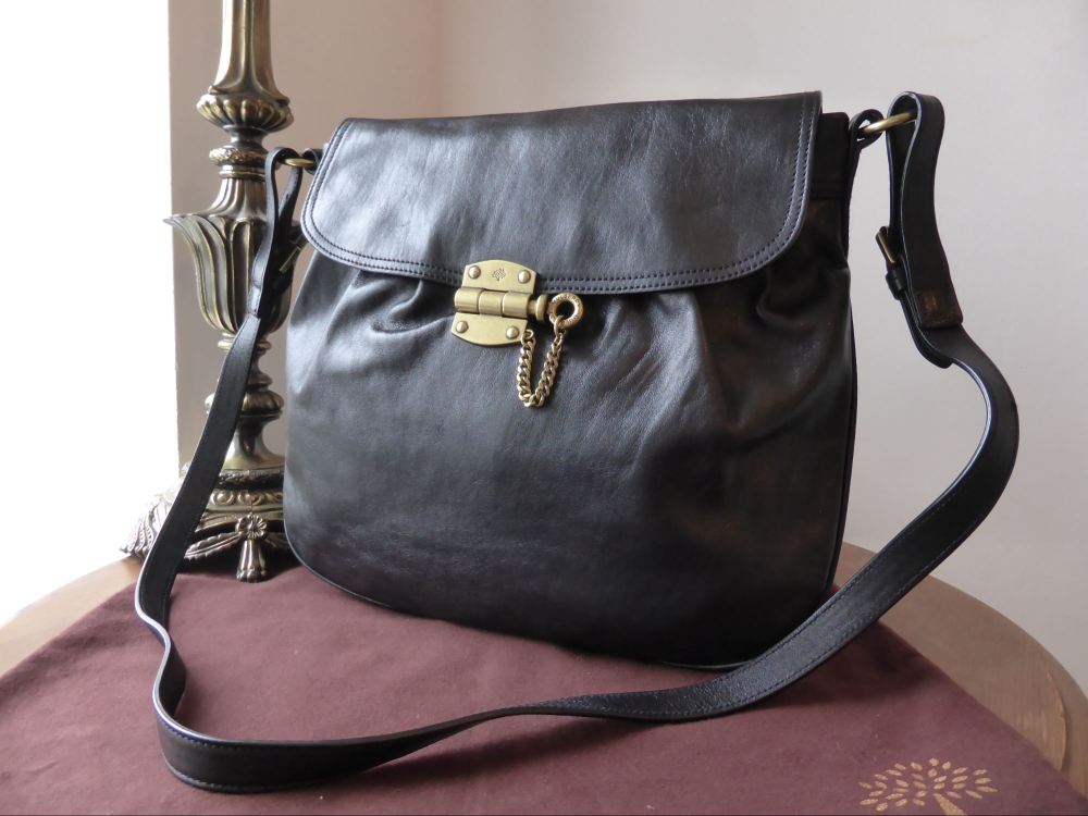 Mulberry Audrina Messenger in Black Creased Leather - SOLD