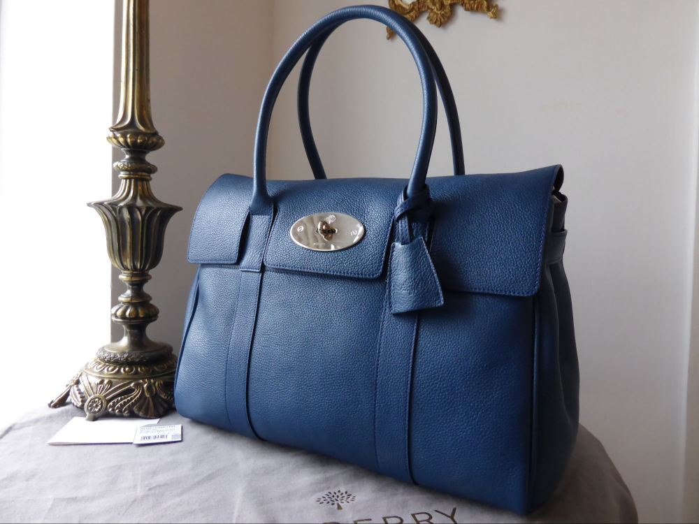 Mulberry Classic Bayswater in Sea Blue Small Classic Grain - SOLD