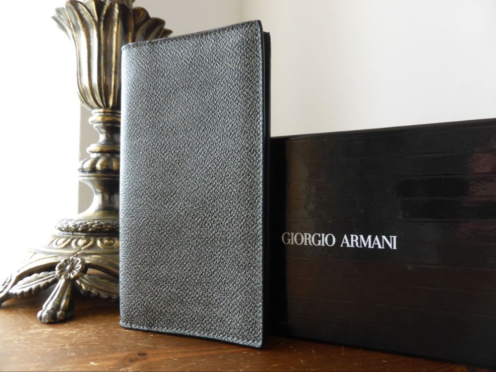 Georgio Armani Fold Over Wallet in Grey Lizard Printed Leather - SOLD