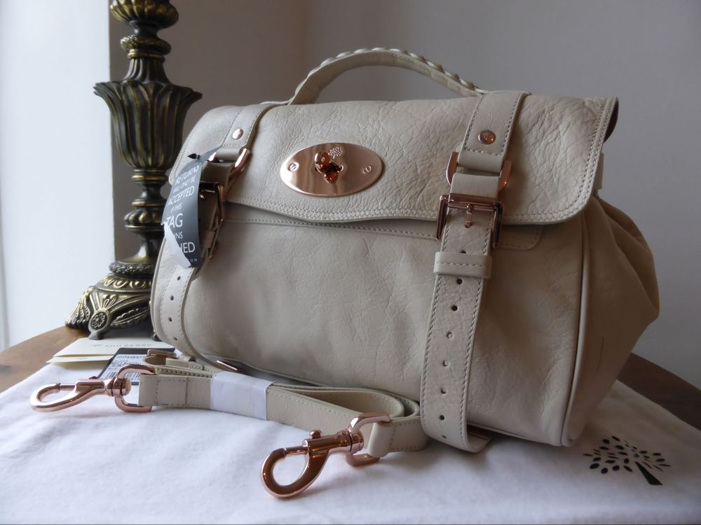 Mulberry Alexa (Regular) in Petticoat White Soft Buffalo with Rose Gold Hardware - SOLD