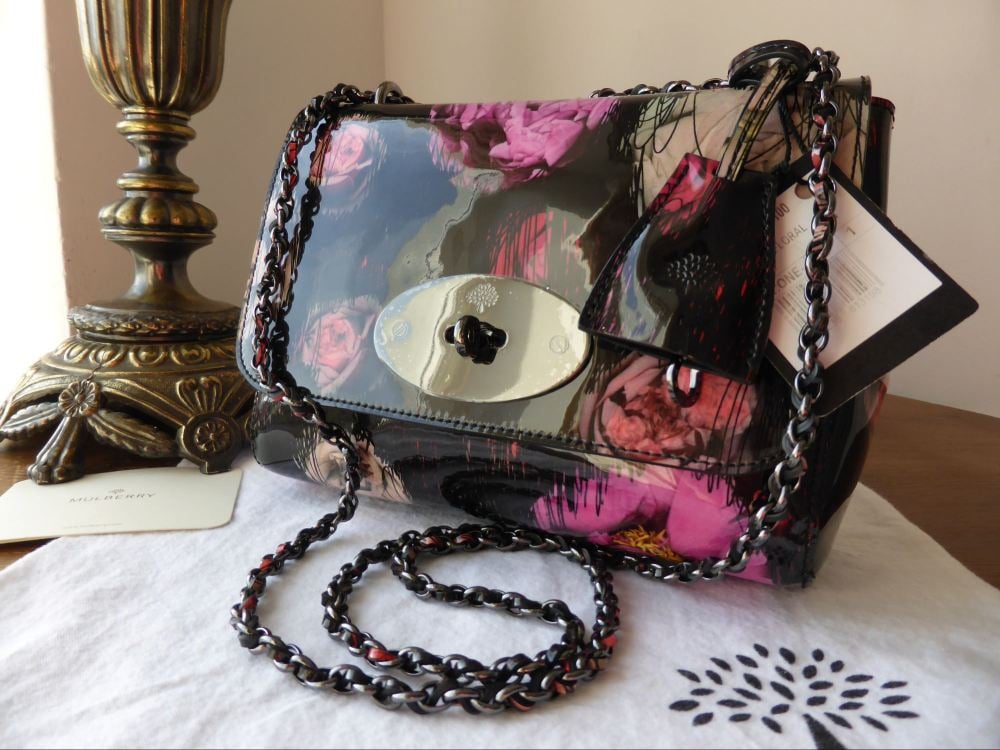 Mulberry Lily in Scribbly Floral Patent Leather - SOLD