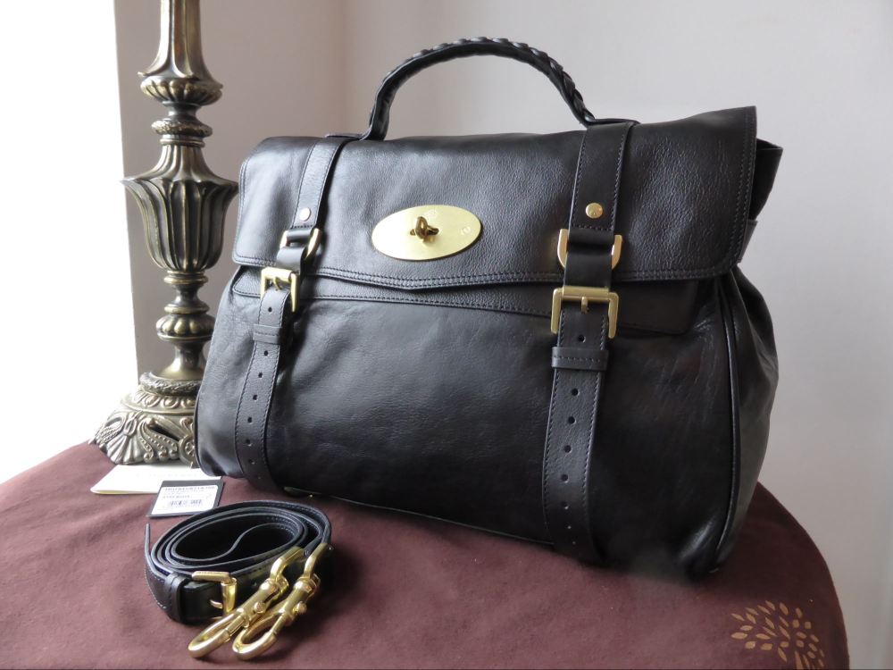 Mulberry Oversized Alexa in Black Buffalo Leather ref 2 - SOLD