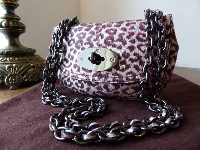 Mulberry Bayswater Belt Bag in English Plum Reverse Metallic Leopard Print - SOLD