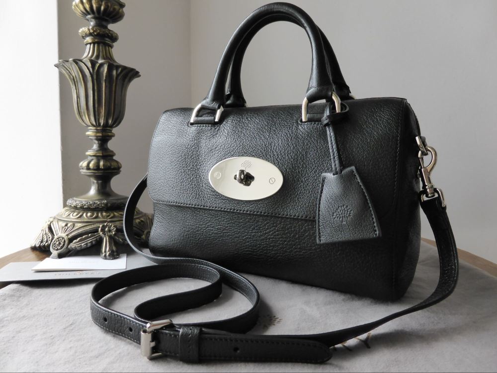 Mulberry Del Rey (Small) in Black Glossy Goat Leather