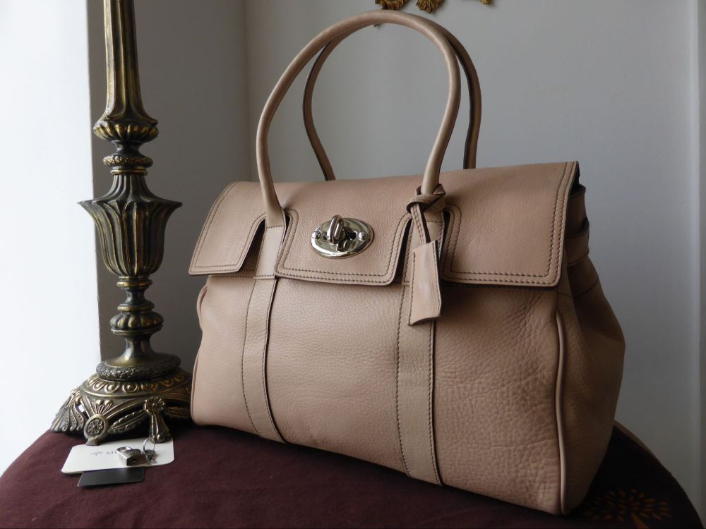 Mulberry Bayswater in Nude Pink Soft Tumbled Grain Leather