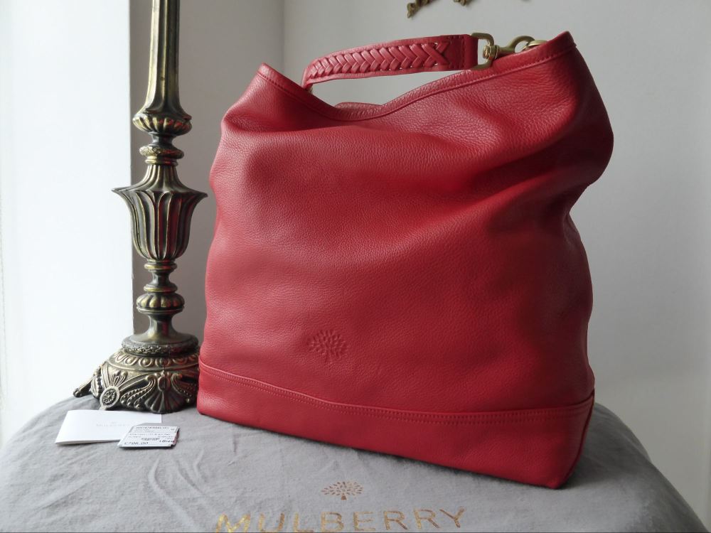 Mulberry Effie Hobo in Bright Red Spongy Pebbled Leather - SOLD
