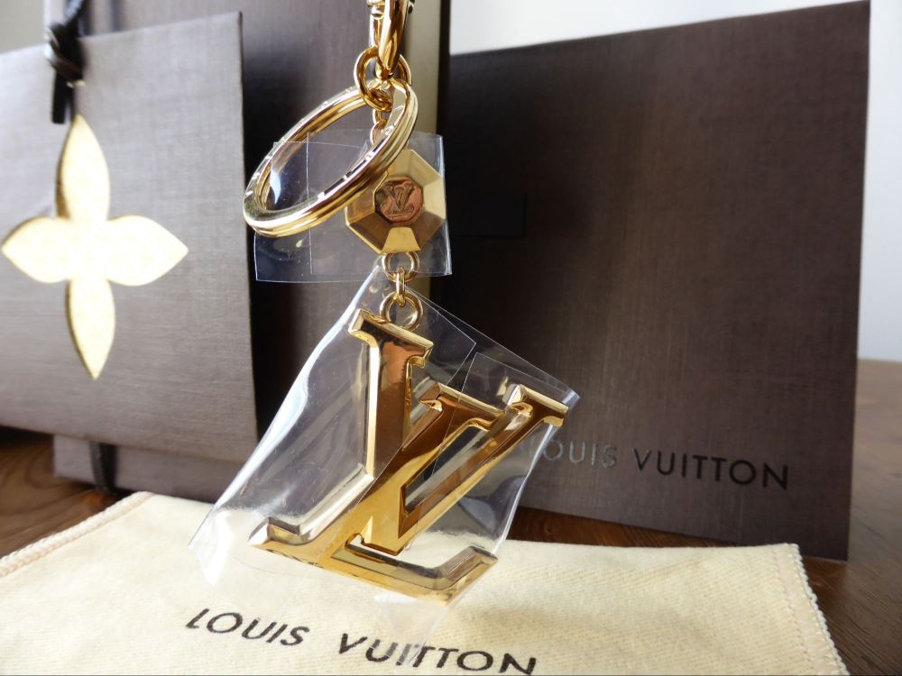 Louis Vuitton Vintage Goldtone Port Clés LV Facet Key Chain