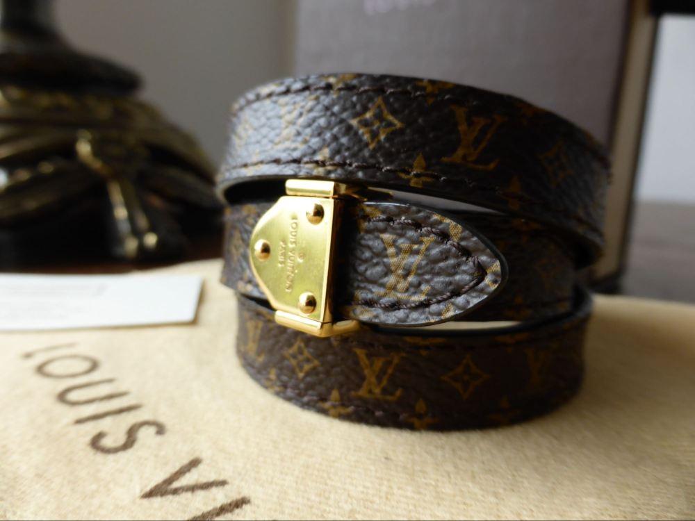 Louis Vuitton Box It Wrap Bracelet in Nano Monogram / Black Calfskin - SOLD