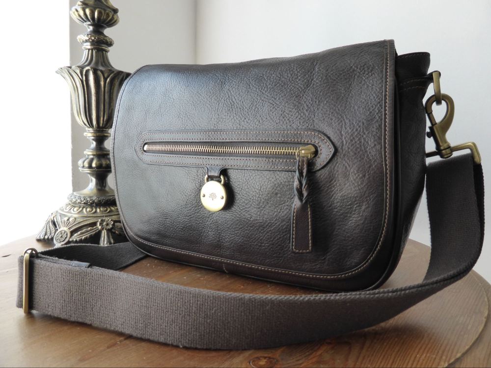 Mulberry Somerset Despatch Satchel in Chocolate Tumbled Leather - SOLD