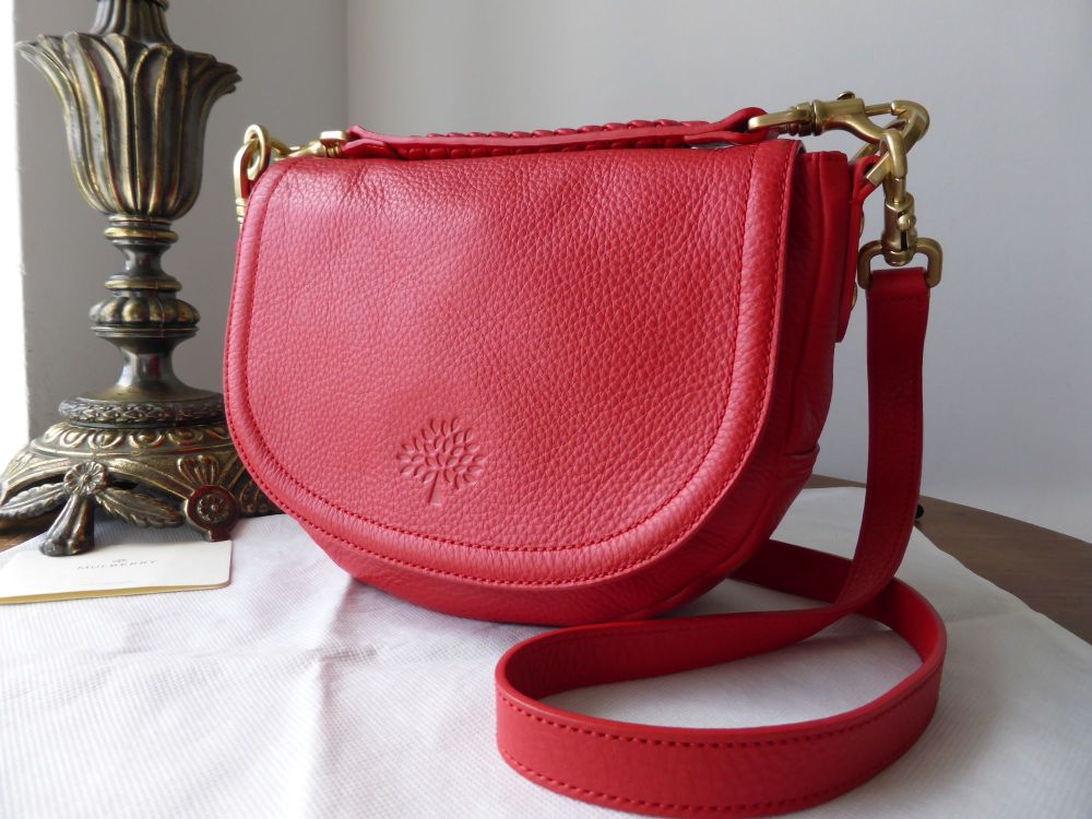 Mulberry Small Effie Satchel in Red Spongy Pebbled Leather - SOLD