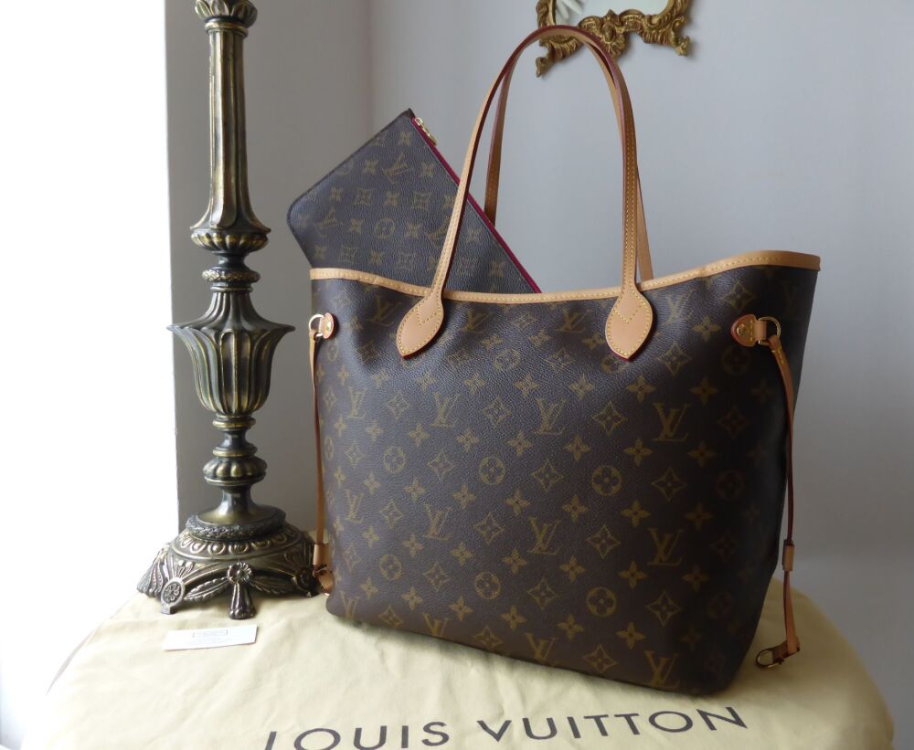 Louis Vuitton Neverfull MM Monogram Pivoine Lining & Zip Pouch 
