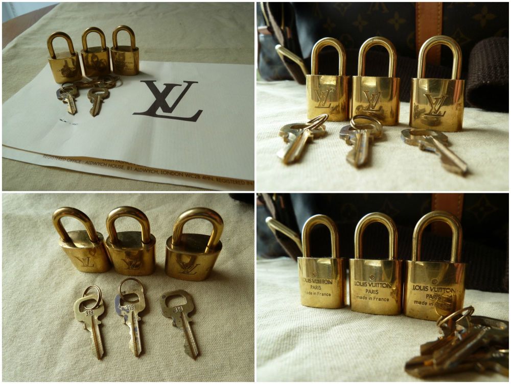 Authentic Louis Vuitton Lock & Key Set: Speedy, Alma, Neverfull, Keepall,  Bandoliere,Doctor Bag