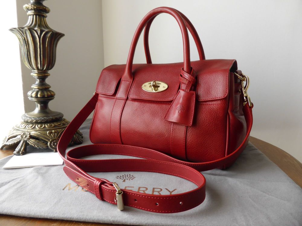 Mulberry Small Bayswater Satchel in Red Natural Leather - SOLD