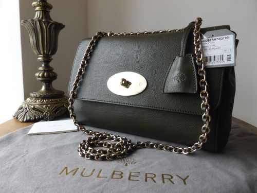 Mulberry Lily Medium in Evergreen Glossy Goat - SOLD