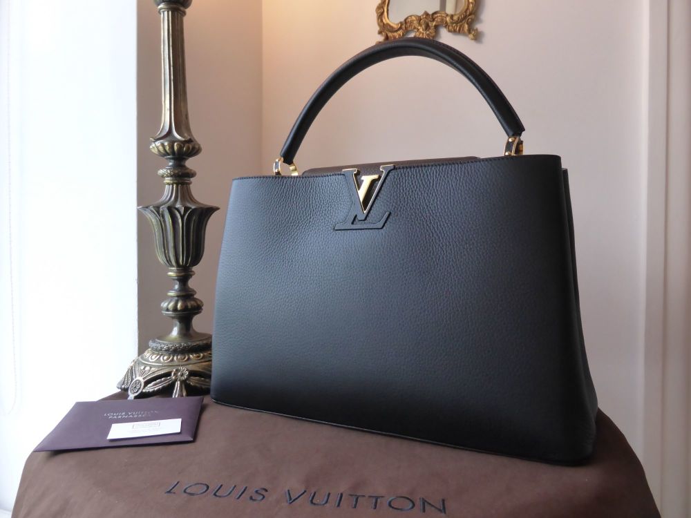 Louis Vuitton Capucines GM in Taurillion Noir & Grenade - SOLD