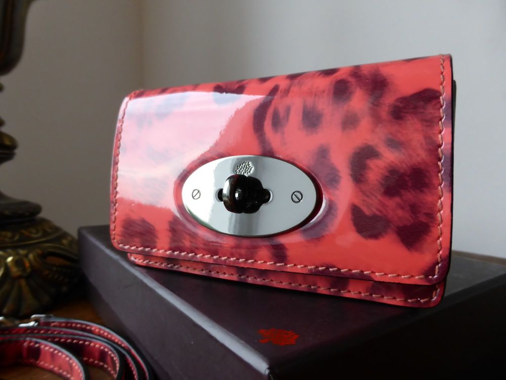 Mulberry Bayswater Mini Messenger in Coral Smudged Patent Leopard - SOLD
