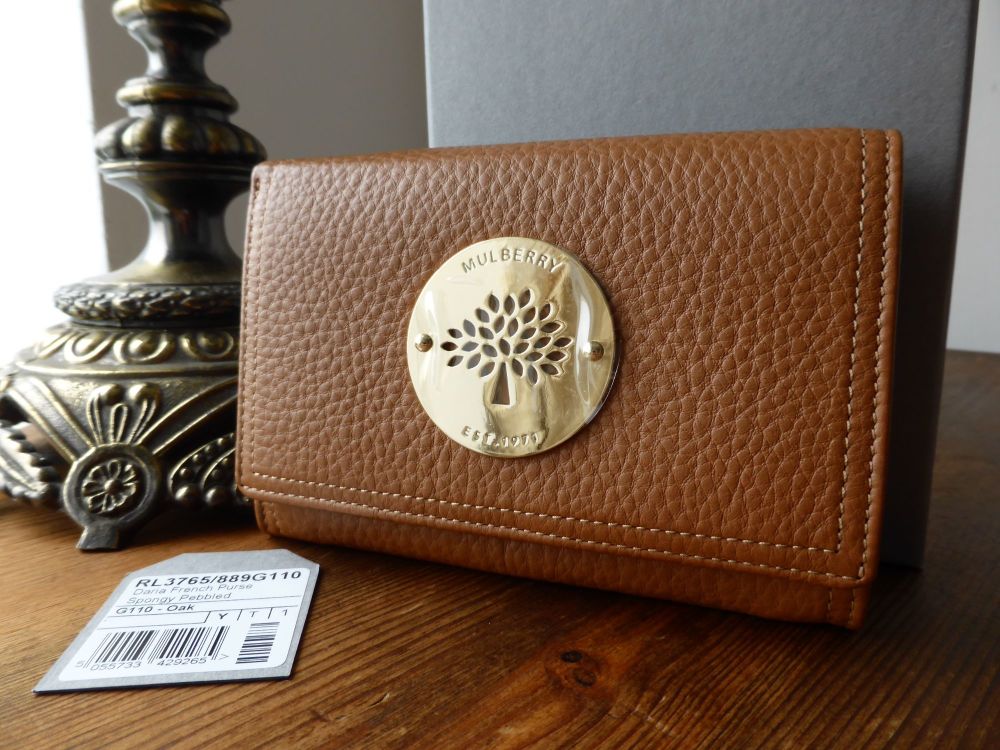 Mulberry Daria French Purse in Oak Spongy Pebbled Leather - SOLD