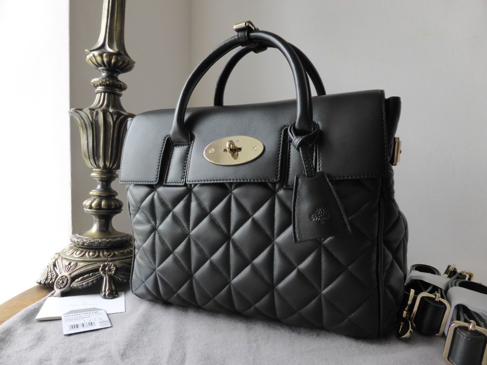 Mulberry Cara Delevingne Medium Bag in Black Quilted Nappa - SOLD