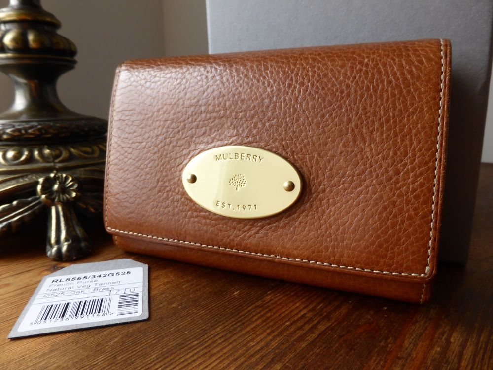 Mulberry French Purse in Oak Natural Leather - SOLD