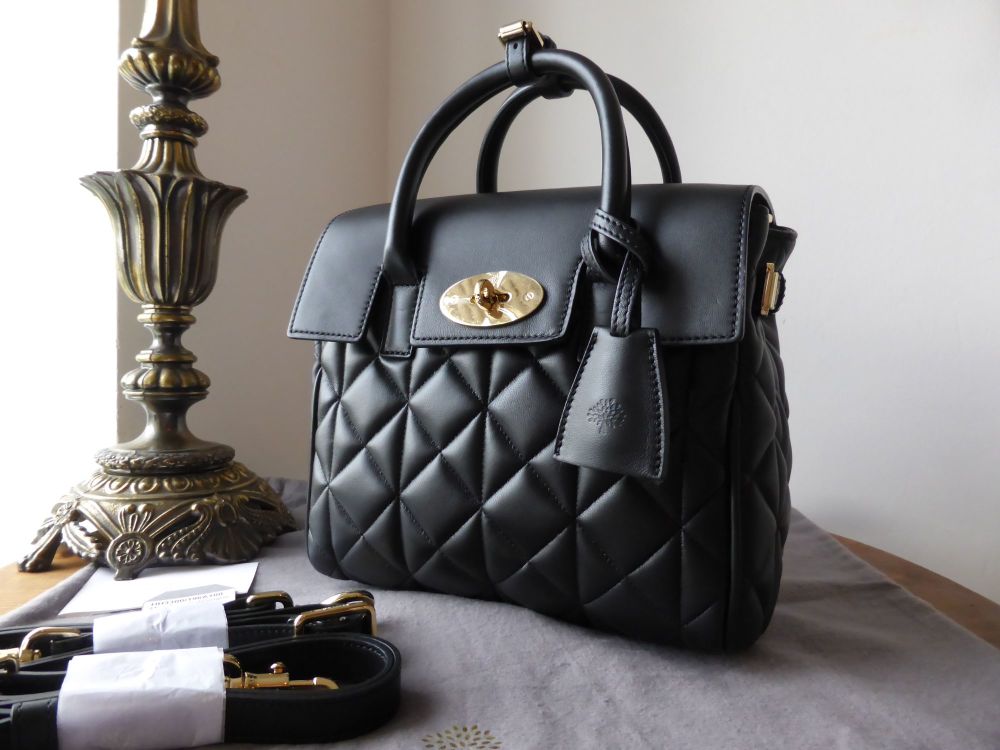 Mulberry Mini Cara Delevingne Bag in Black Quilted Lamb Nappa - SOLD