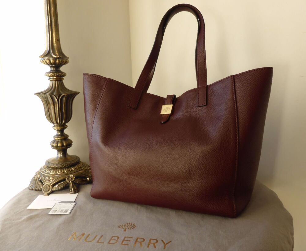 Mulberry Tessie Tote in Oxblood Soft Small Grain Leather