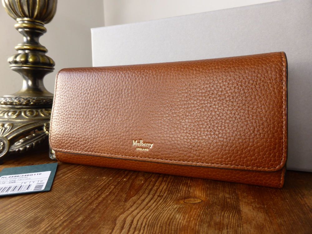 Mulberry Continental Wallet in Oak Natural Grain Leather