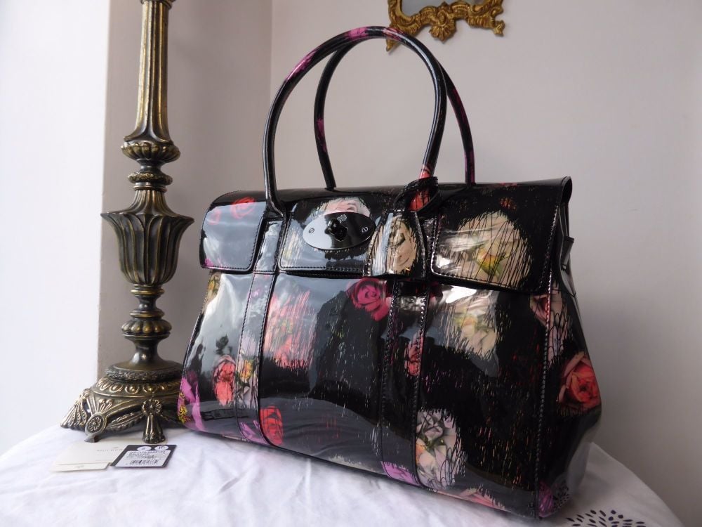 Mulberry Bayswater in Scribbly Floral Patent Leather 